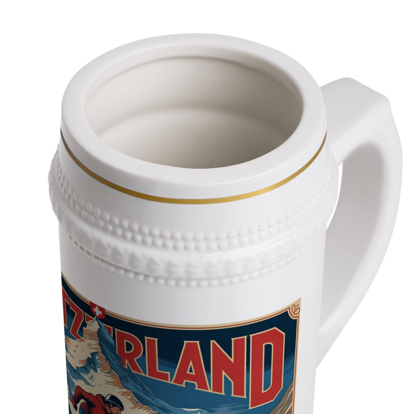 Switzerland Ski Beer Stein