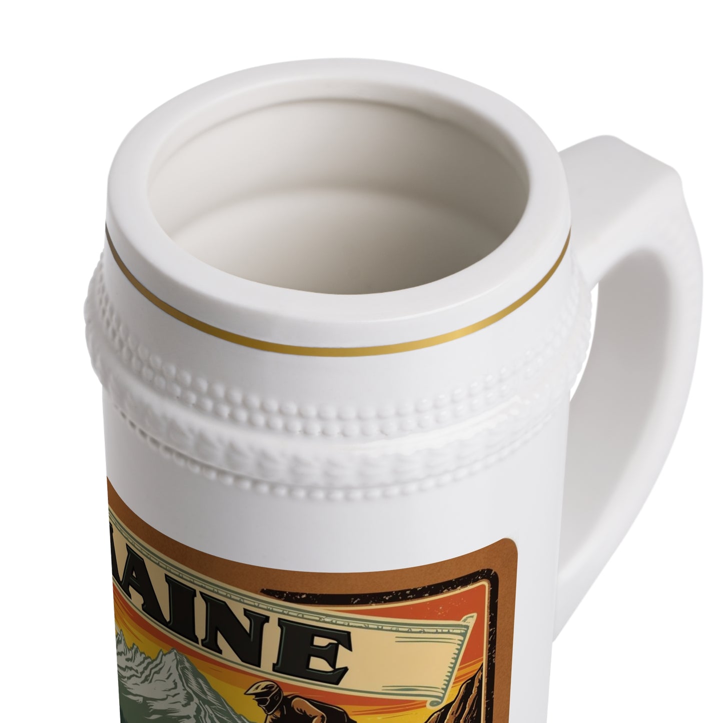 Maine Mountain Bike Beer Stein