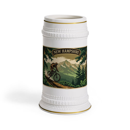 New Hampshire Mountain Biking Beer Stein