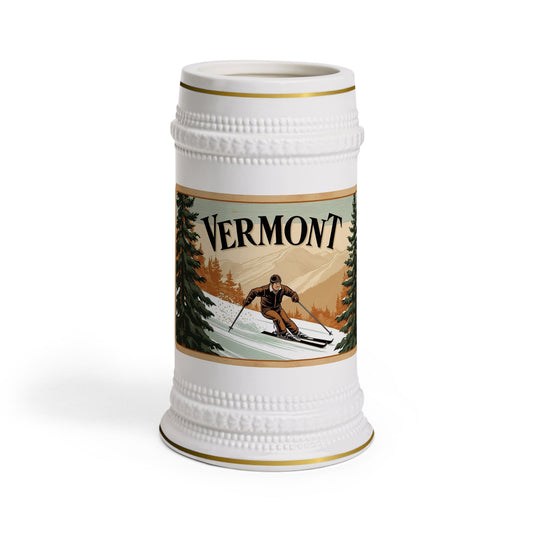 Vermont Ski Beer Stein