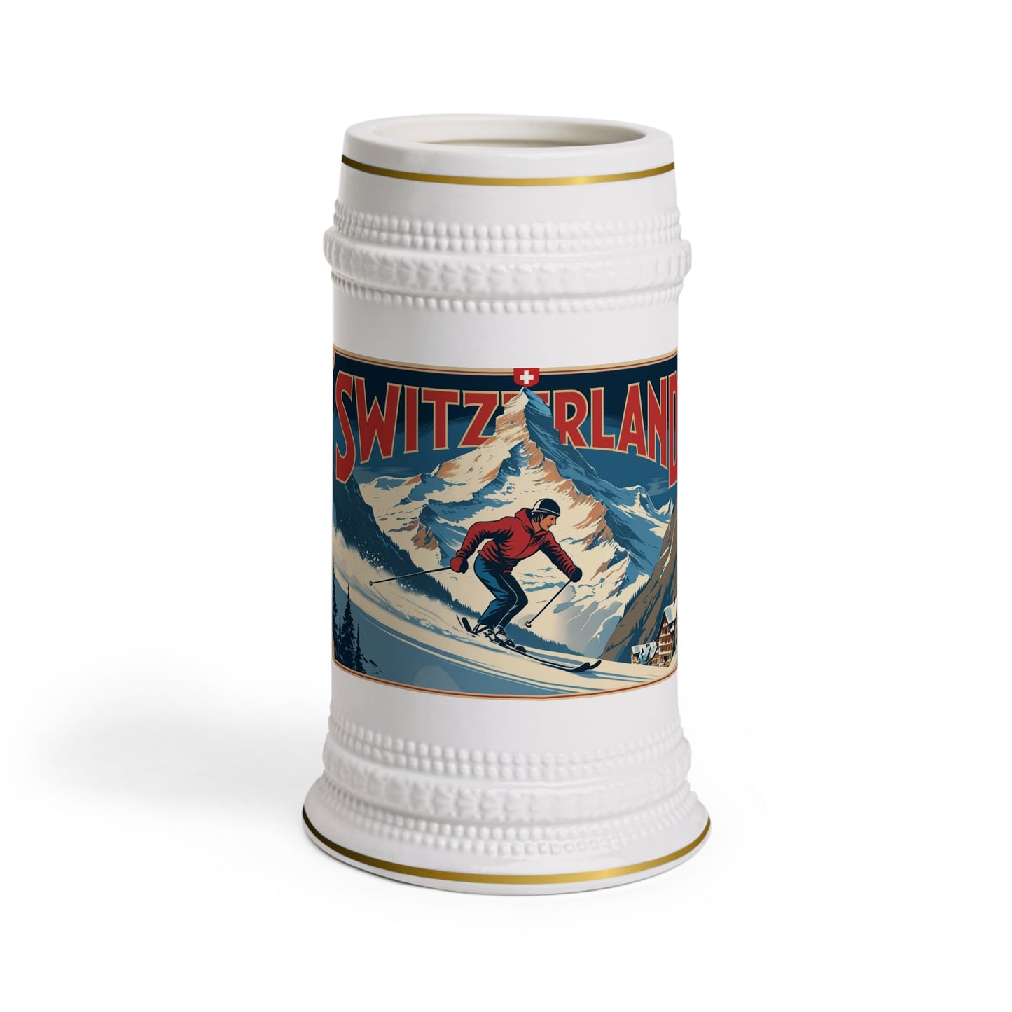 Switzerland Ski Beer Stein