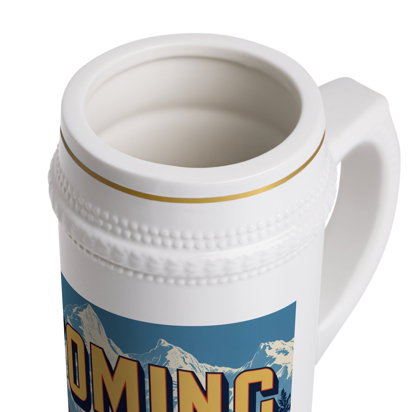 Wyoming Ski Beer Stein