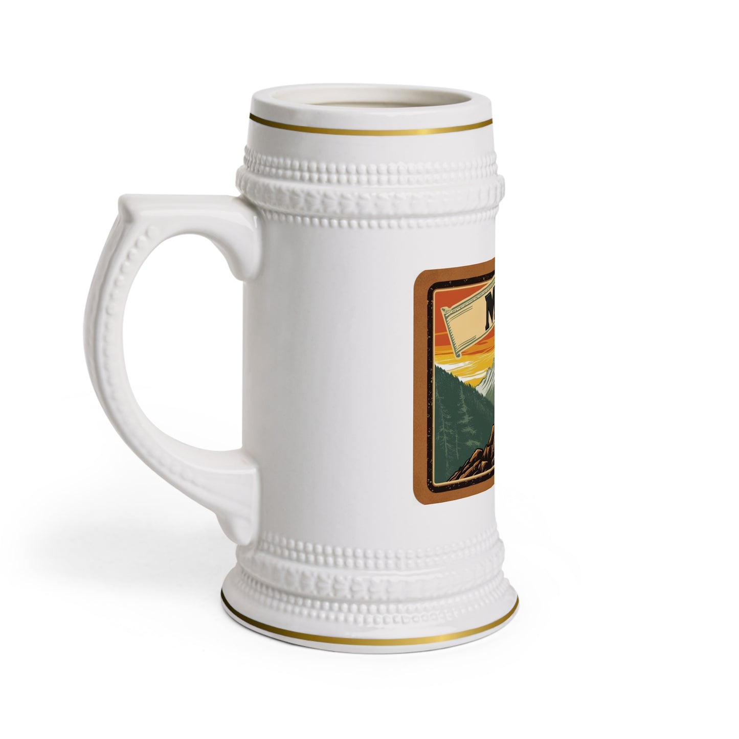 Maine Mountain Bike Beer Stein