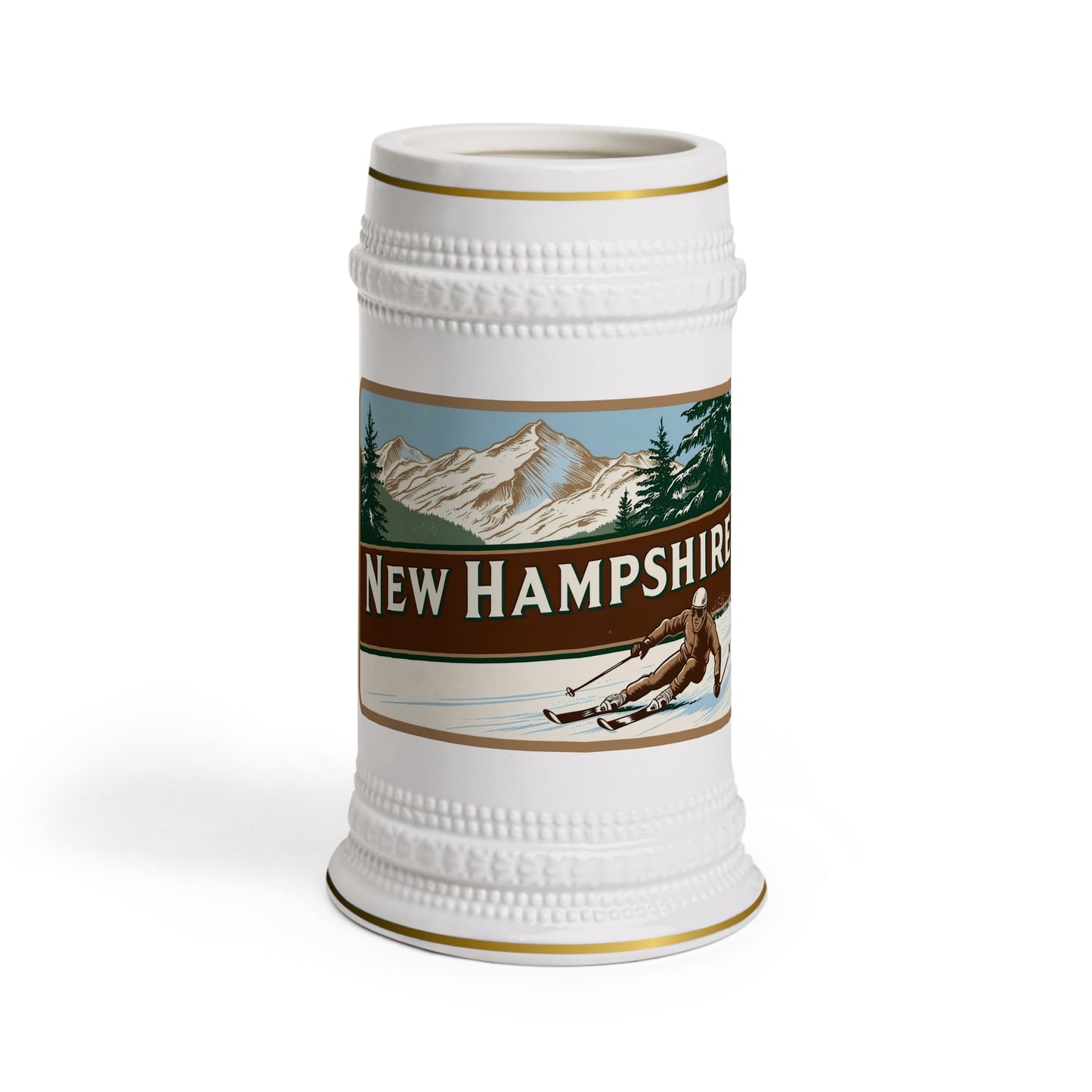 New Hampshire Ski Beer Stein