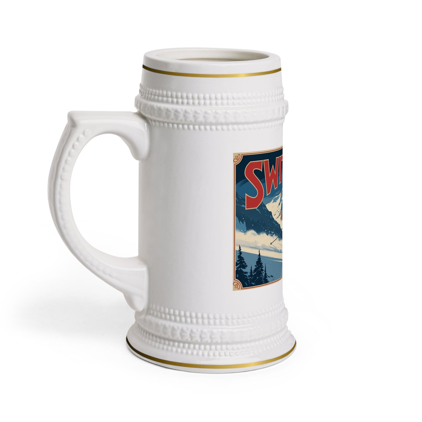 Switzerland Ski Beer Stein