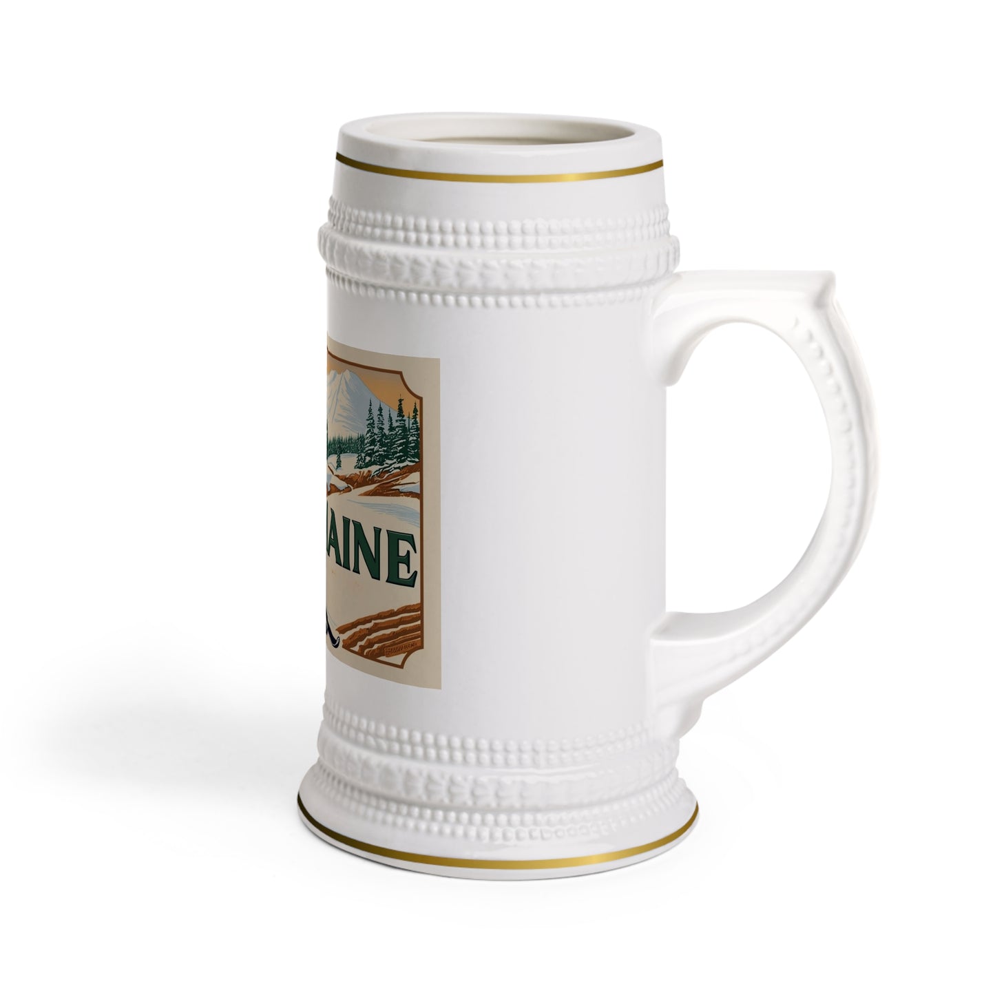 Maine Ski Beer Stein