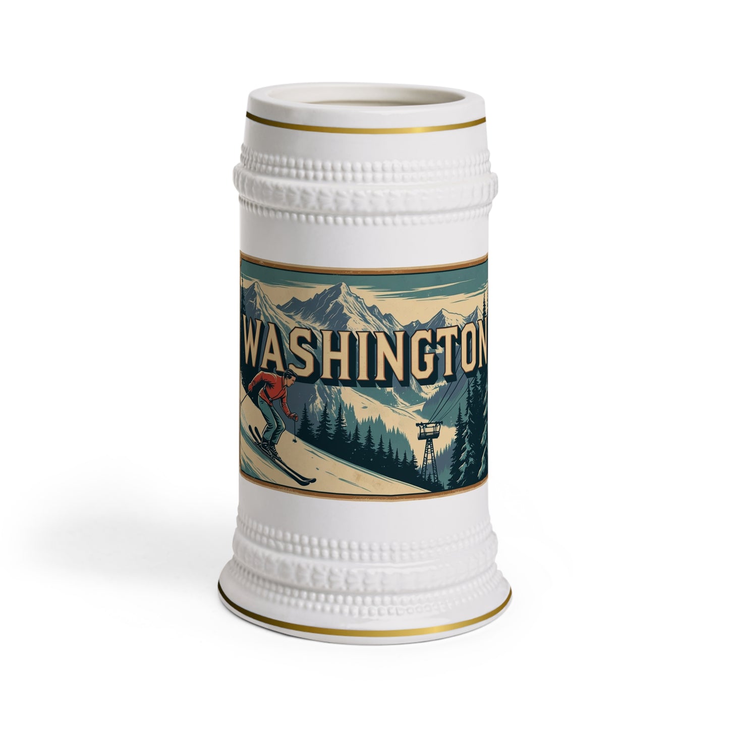 Washington Ski Beer Stein