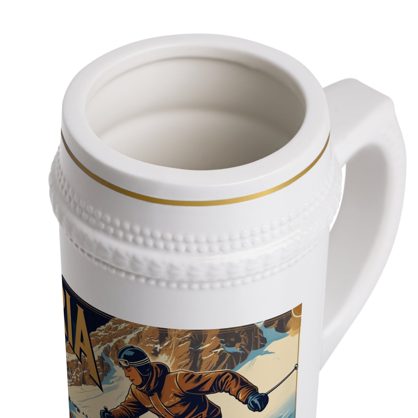 Austrian Ski Beer Stein