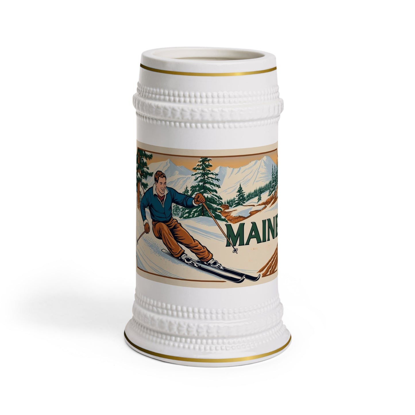 Maine Ski Beer Stein