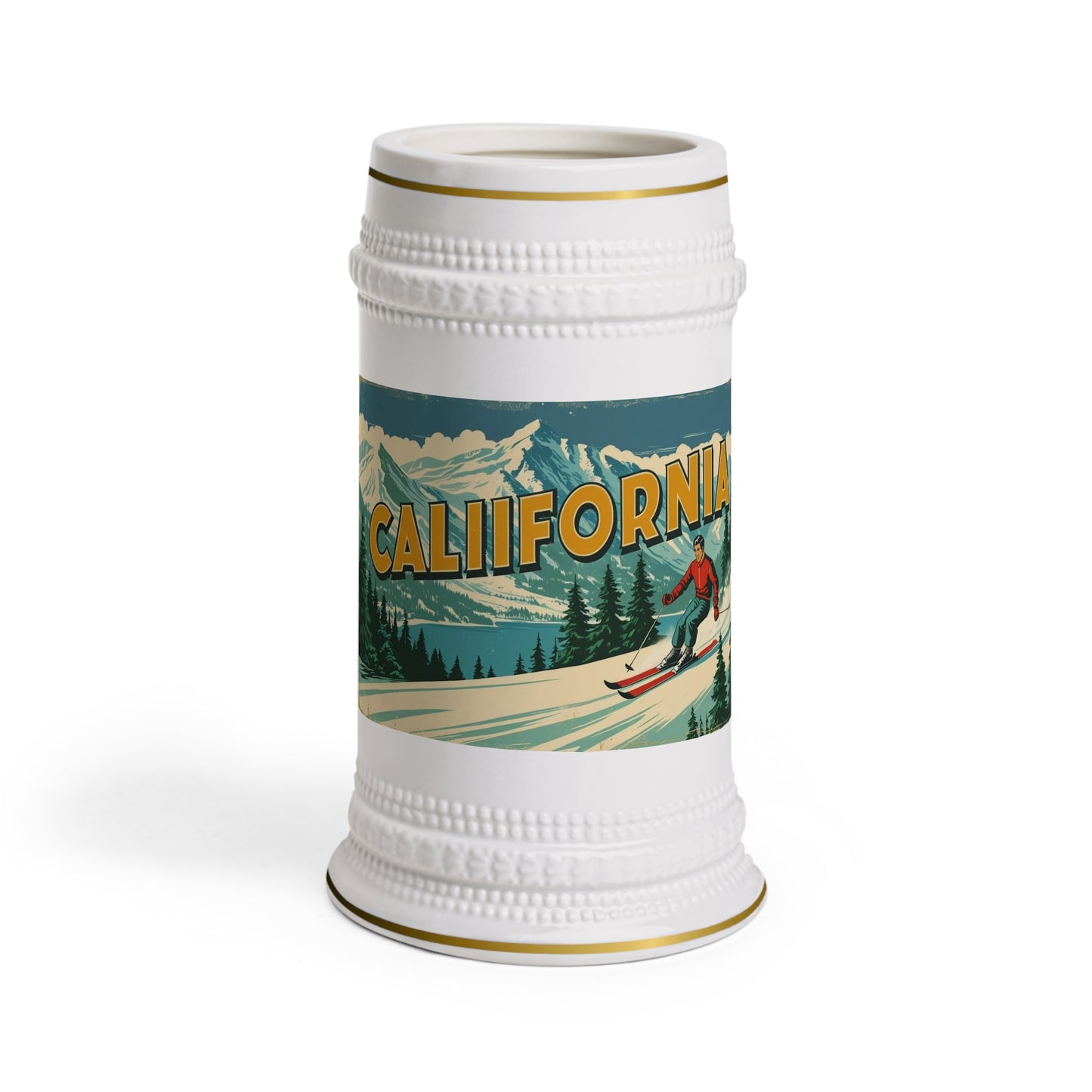 California Ski Beer Stein