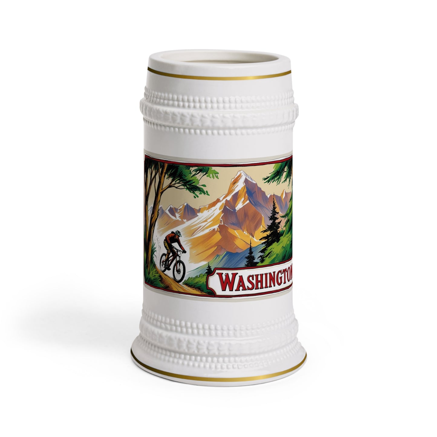 Washington Mountain Bike Beer Stein
