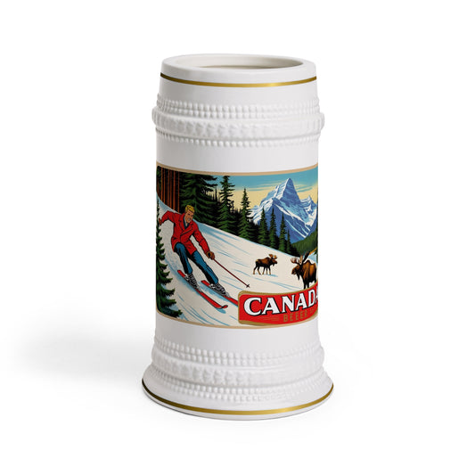 Canada Ski Beer Stein